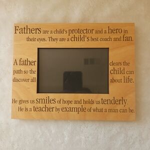 Engraved Wooden Picture Frame For Father Dad 4x6